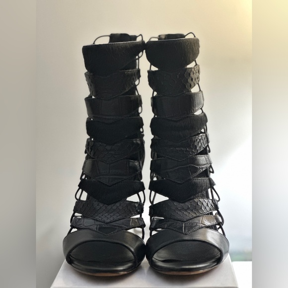 BRIAN ATWOOD FELODY BLACK GLADIATOR SANDALS - Picture 3 of 8